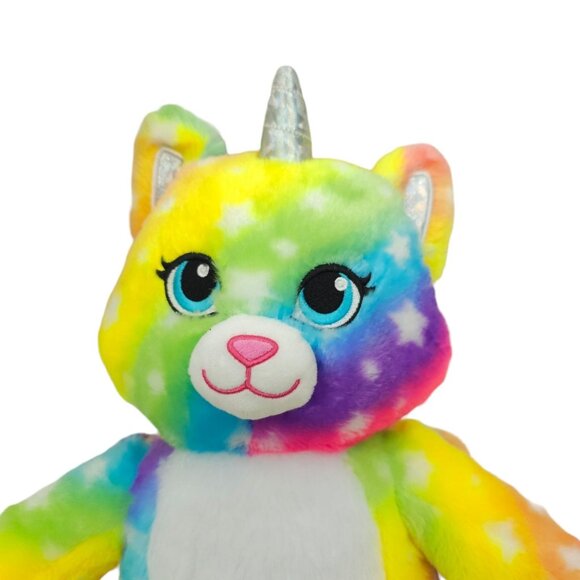 Build A Bear Workshop Rainbow Kittycorn Plush Holographic Horn Paws Stuffed Toy - Picture 2 of 12